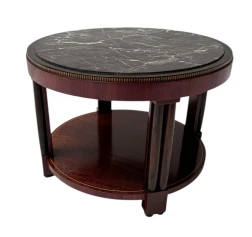 French Art Deco Coffee Table or Cocktail Table with Marble Top, 1930s